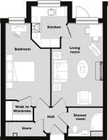 SB_Yate_ Typical One Bed Floor Plan TyndaleTrewin