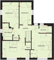 First floor plan of our 4 bed Lavenham home