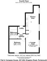 Floor plan Flat 9, Compass House. PO2 7ER.JPG