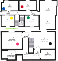1 george house colour coded FP