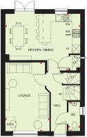 Ground floor plan of the Chester 4 bedroom home at Pen Bethan