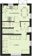 Ground floor plan of our 3 bed Moresby home