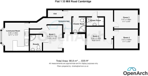 Floor Plan Flat 1, 33 Mill Road