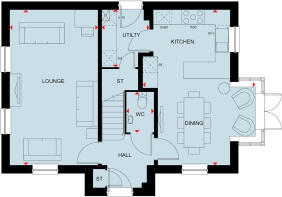 Ground floor of the 4 bedroom Hollinwood