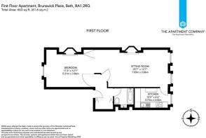 First Floor Apartment, 4 Brunswick Place, Bath, BA