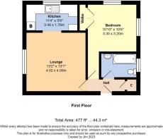 Floorplan - Flat 17 Madehurst Court, Gloucester Ro