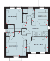 First floor plan of the Bevan 4 bedroom home
