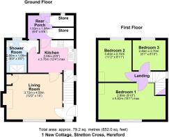 1 New Cottage, Stretton Cross, Hereford - all floo