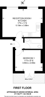Floorplan area for info only, not for £/sq. ft valuation