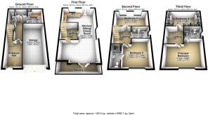 22 Sharkham Drive, Brixham - 3d floorplan
