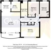 Floorplan - Flat 9 Climping Court Rackham Road Rus