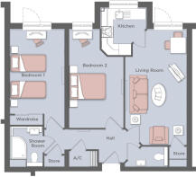 Typical 2 Bed Apt