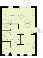 Updated ground floor plan of the hemlock at highgrove