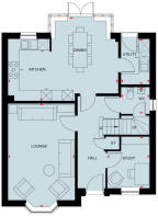 Ground floor floorplan of the Holden at Chaloners Green, Whitby