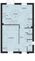 Ground floor plan of the Ingleby 4 bedroom home