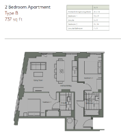 2 Bed Type B Layout