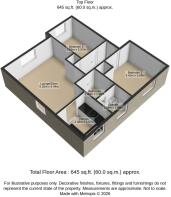 3d-floorplan Flat 6, 39 Yateholme Drive-3867909