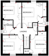 Kirkdale first floor plan at Townsend Landings