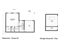 House 2 Basement Floorplan and Detached Double Gar
