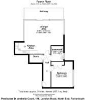Floor plan Penthouse D, Arabella Court PO2 9DP.JPG