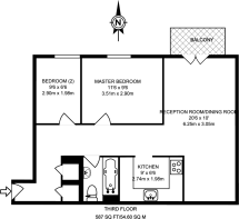 Floorplan area for info only, not for £/sq. ft valuation