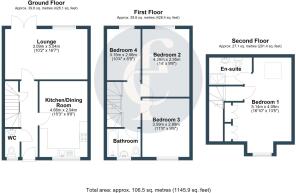18 Chestnut Avenue, Meon Vale - all floors