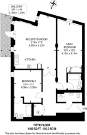 Floorplan area for info only, not for £/sq. ft valuation