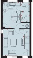 Ground floor plan of the Bluebell