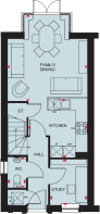 Ground floor plan of the Greenwood at Ladden Garden Village