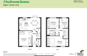 Three bed floor plan