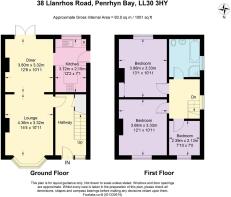 Floor Plan - 38 Llanrhos Road, Penrhyn Bay LL30 3H