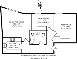 Floorplan area for info only, not for £/sq. ft valuation