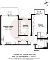 Flat 1 Allmand Court, 136 Granville Road, NW2 2LD.