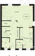 Ground floor plan of our 3 bed Hemlock home