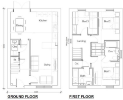 Three Bedroom Type 2 Floor plan
