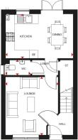 Barratt Homes The Ellerton ground floor plan Clipstone Park