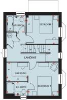 Hertford first floor plan at Pentref Llewelyn