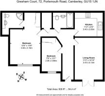 2, Gresham Court, 72, Portsmouth Road, Camberley,