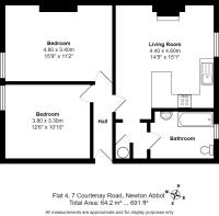 Flat 4, 7 Courtenay Road, Newton Abbot floorplan