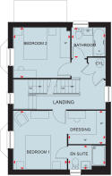 First floor plan of the Hertford 4 bedroom home