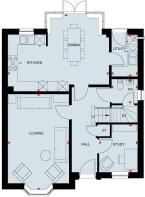 The Holden ground floor floorplan Part L DWH Clipstone Park Leighton Buzzard