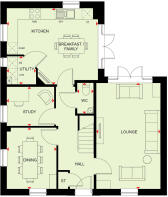 Ground floor of the 4 bedroom Alfreton