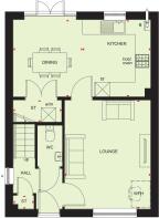 Ground floor plan of our 3 bed Collaton home