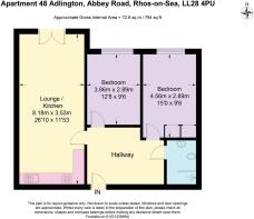 Floor Plan - Apartment 48 Adlington, Abbey Road, R