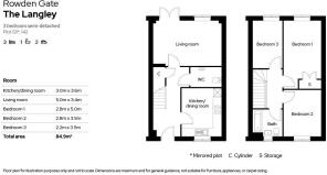 Rowden Gate - Floor plan showing plots 121 & 142.j