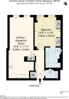First-floor plan - approximately 641 sq ft