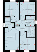 First floor of the 4 bedroom Ingleby