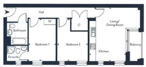 2 bed 2 Bath