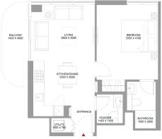 Floor Plans 1 Bed