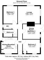 Craig Yr Eos Bungalow, Ogmore By Sea - all floors.